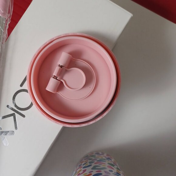 Meoky Tumbler With Lid & Straw -Pastel Leopard -24 Oz. -Open Box -Insulated NEW - Picture 7 of 12